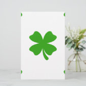 st patricks clover emoji briefpapier (Staand voorkant)