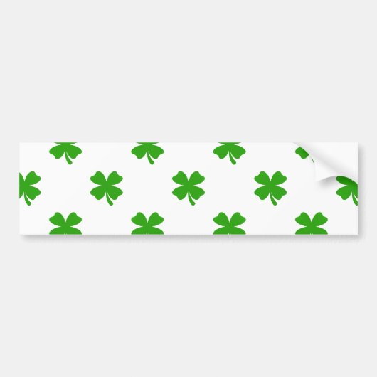 st patricks clover emoji bumpersticker (Voorkant)