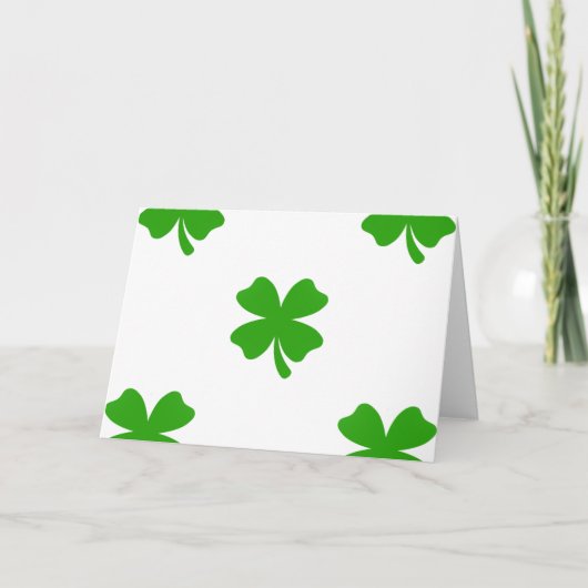 st patricks clover emoji kaart (Voorkant)