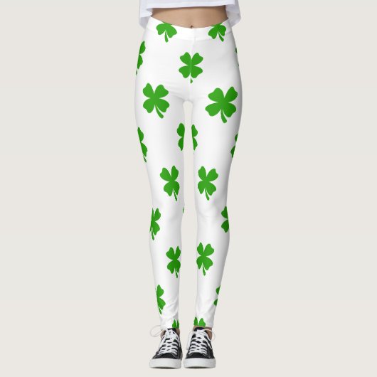 st patricks clover emoji leggings (Voorkant)