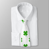 st patricks clover emoji mannen necktie stropdas (Gebonden)