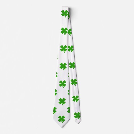 st patricks clover emoji mannen necktie stropdas (Voorkant)