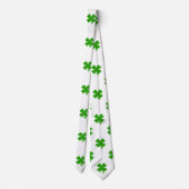 st patricks clover emoji mannen necktie stropdas (Achterkant)