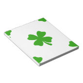 st patricks clover emoji notitieblok (Schuin)