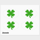st patricks clover emoji ovale sticker (Vel)