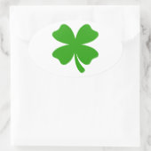 st patricks clover emoji ovale sticker (Tas)