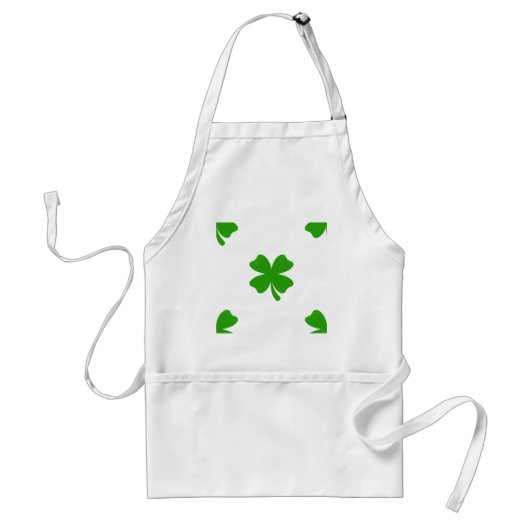 st patricks clover emoji standaard schort (Voorkant)