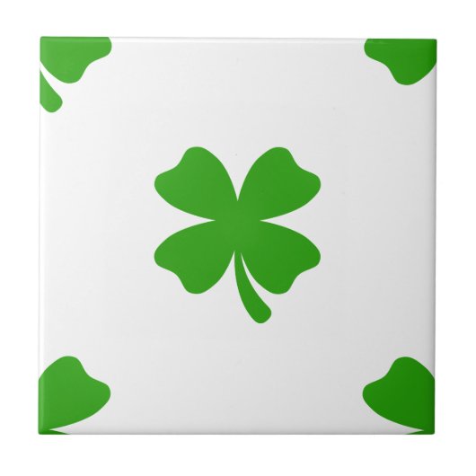 st patricks clover emoji tegeltje (Voorkant)