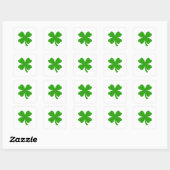 st patricks clover emoji vierkante sticker (Vel)
