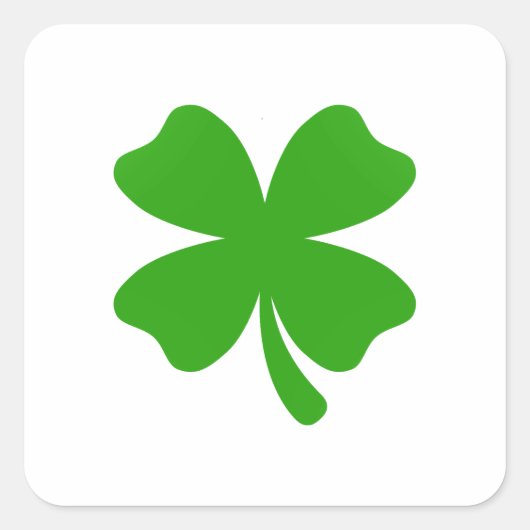 st patricks clover emoji vierkante sticker (Voorkant)