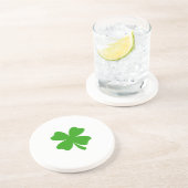 st patricks clover emoji zandsteen onderzetter (Zijkant)