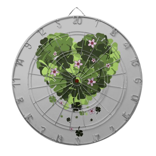 St. Patrick's Clover Heart Dartbord (Voorkant)