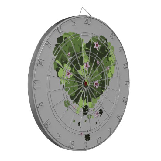 St. Patrick's Clover Heart Dartbord (Voorkant Links)