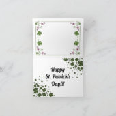 St. Patrick's Clover Heart Feestdagen Kaart (Binnen)