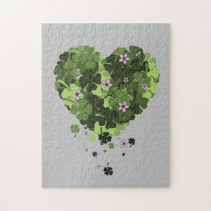 St. Patrick's Clover Heart Legpuzzel