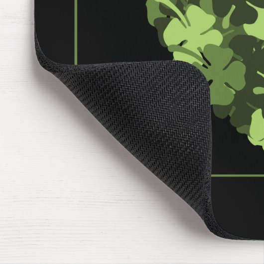 St. Patrick's Clover Heart Muismat (Hoek)