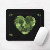 St. Patrick's Clover Heart Muismat (Met muis)