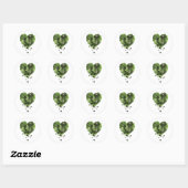 St. Patrick's Clover Heart Ronde Sticker (Vel)