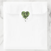 St. Patrick's Clover Heart Ronde Sticker (Tas)