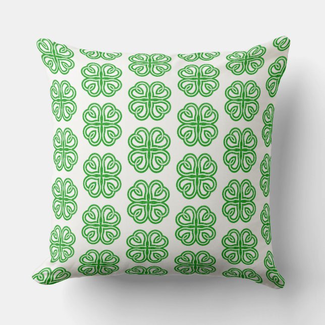 St. Patrick's Clover Kussen (Voorkant)