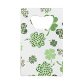 St. Patrick's Clover Monogram Creditkaart Flessenopener (Achterkant)