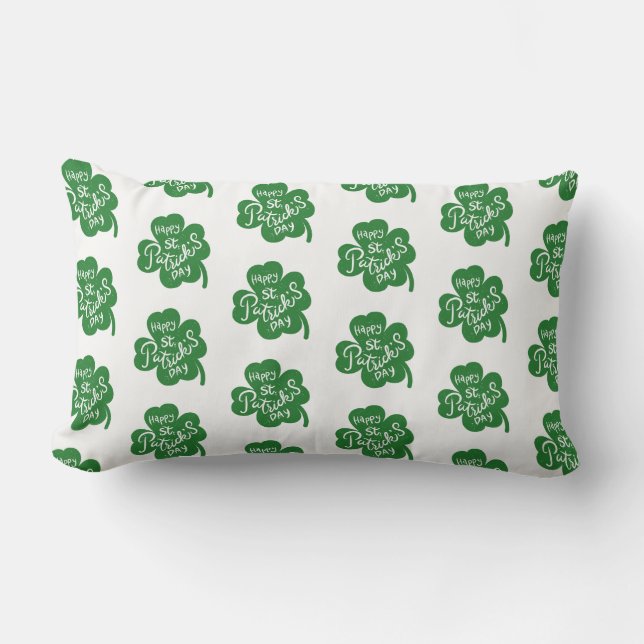 St. Patrick's Clover Pillow Kussen (Voorkant)
