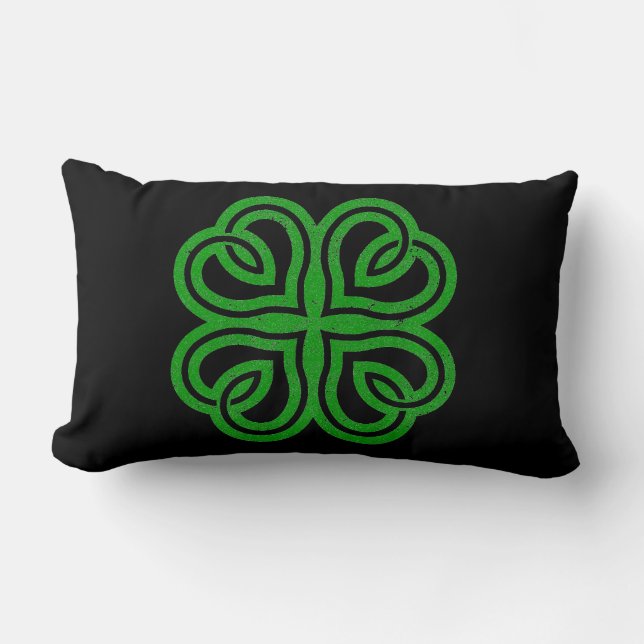 St. Patrick's Clover Pillow Kussen (Voorkant)