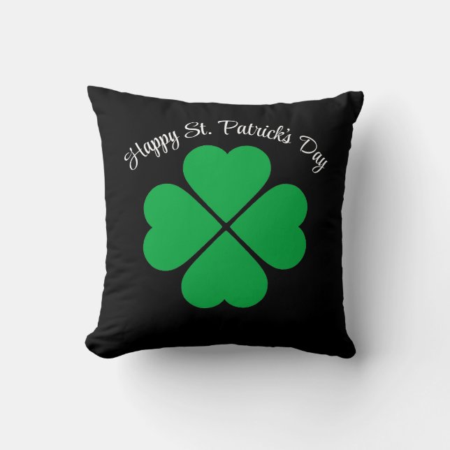 St. Patrick's Clover Pillow Kussen (Voorkant)