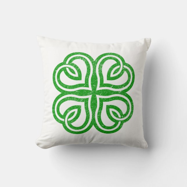 St. Patrick's Clover Pillow Kussen (Voorkant)