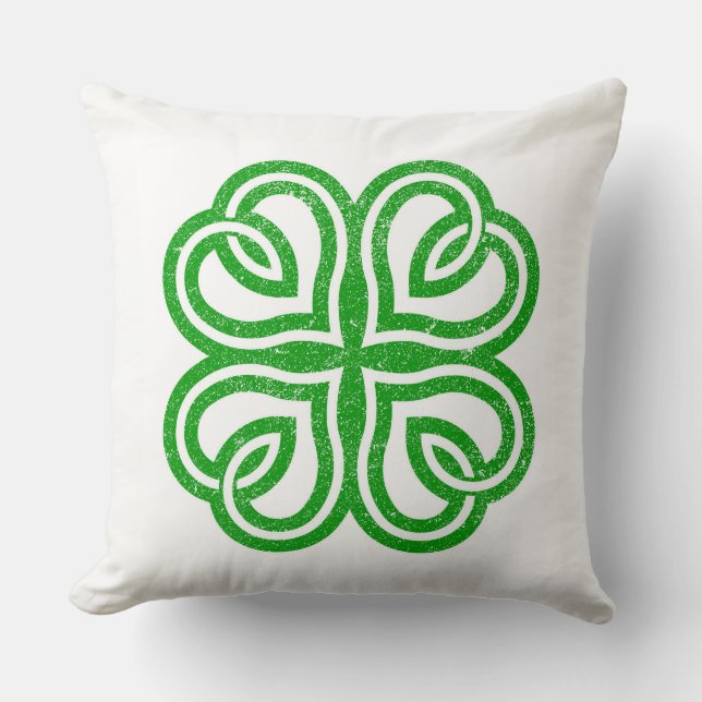 St. Patrick's Clover Pillow Kussen (Voorkant)