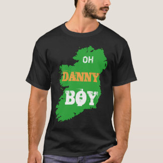 St Patrick's coole Danny Boy met Green Map of Eire T-shirt