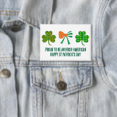St Patrick's Coquette Shamrock gepersonaliseerd Button (Insitu)