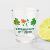 St Patrick's Coquette Shamrock gepersonaliseerd Shot Glas (Voorkant)