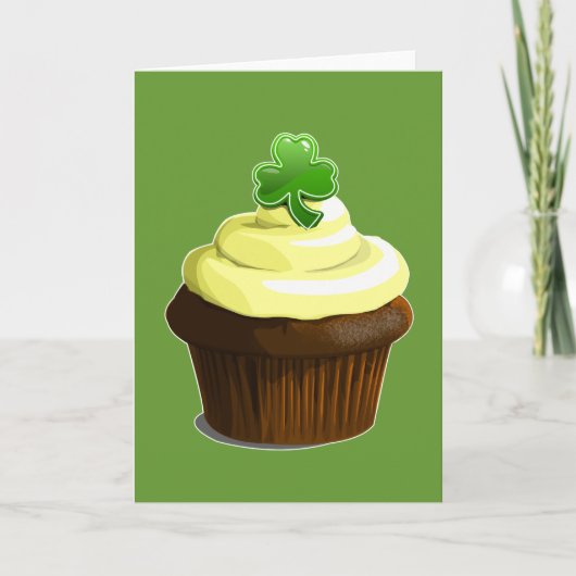St. Patrick's cupcake wenskaart Kaart (Voorkant)