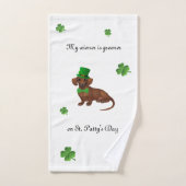 St. Patricks Dachshund Towel Handdoek (Handdoek)