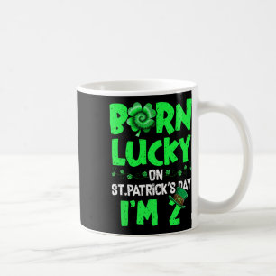 St. Patrick's Dag 2e Verjaardag Jongen Meisje 2 Ja Koffiemok