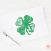 St. Patricks Dag 3/17 Ierse Shamrock Ronde Sticker (Envelop)