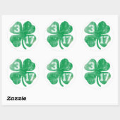 St. Patricks Dag 3/17 Ierse Shamrock Ronde Sticker (Vel)
