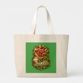 St. Patrick's Dag Appel Razernij 🍀 Grote Tote Bag (Achterkant)
