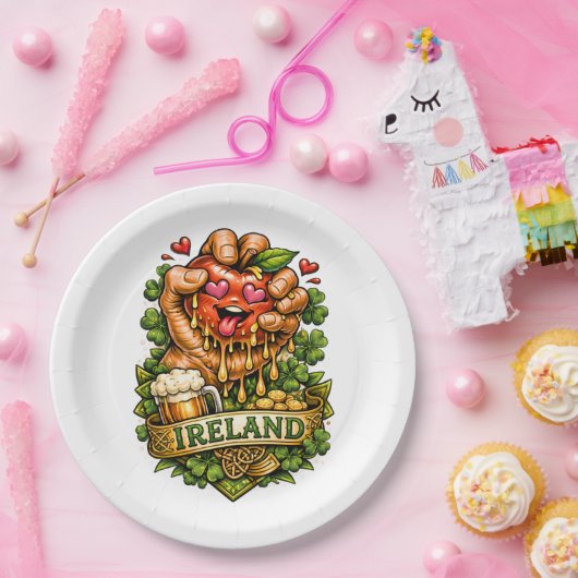 St. Patrick's Dag Appelgekheid 🍀 Papieren Bordje (Feest)