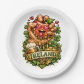 St. Patrick's Dag Appelgekheid 🍀 Papieren Bordje (Voorkant)