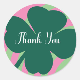 St. Patrick's Dag Bedankt Klaver Regenboog Feest Ronde Sticker