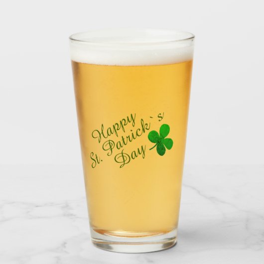 St Patrick's dag Bier Glas (Voorkant gevuld)