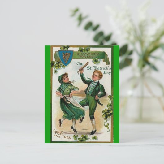  St. Patricks Dag Briefkaart (Staand voorkant)