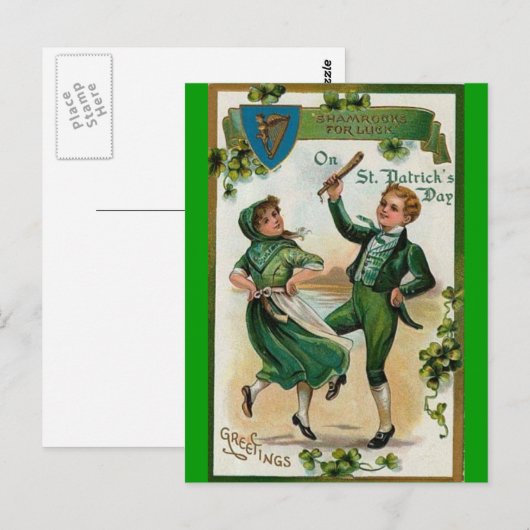  St. Patricks Dag Briefkaart (Voorkant / Achterkant)