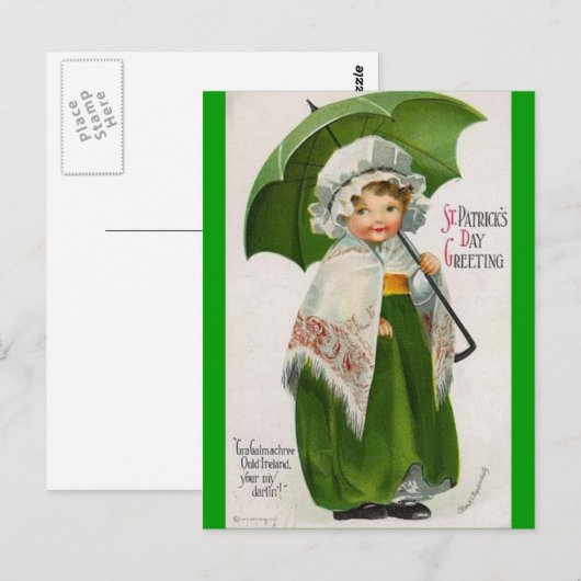  St. Patricks Dag Briefkaart (Voorkant / Achterkant)