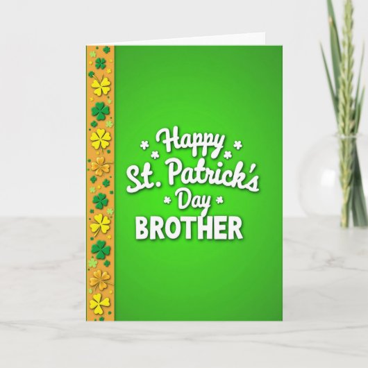 St. Patrick's Dag Broeder Kaart (Voorkant)
