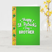 St. Patrick's Dag Broeder Kaart (Gele Bloem)