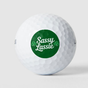 St. Patrick's Dag Brutaal Meisje Grappig Iers Golfballen