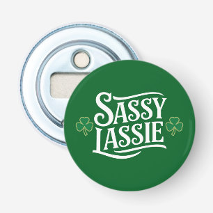 St. Patrick's Dag Brutaal Meisje Grappig Iers Meis Button Flesopener